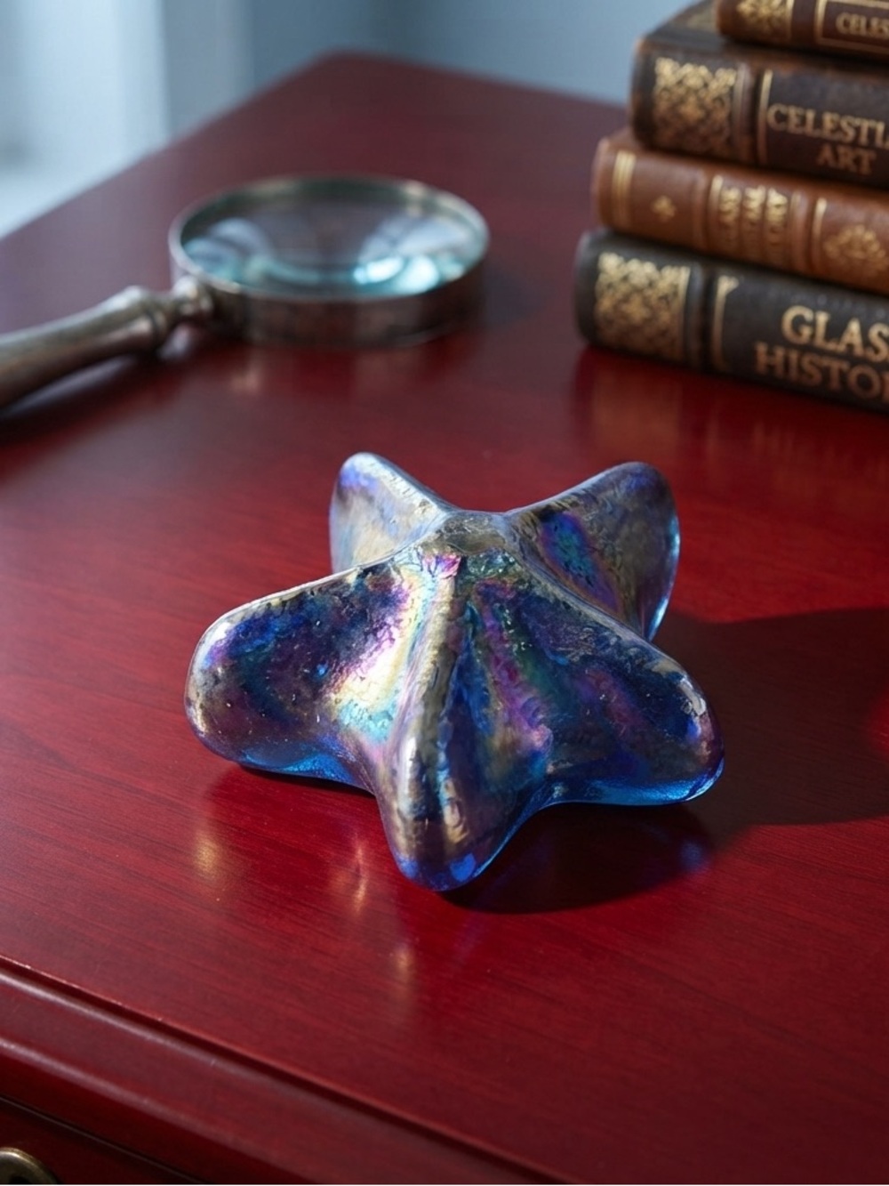 Iridescent Star-Shaped Sculpture/Paperweight